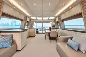 Interior of Renting yacht